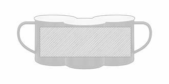 Tasse en PP recyclé 300 ml très résistant Spall - Marquage autour