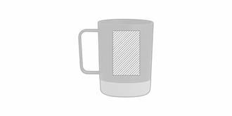 Tasse en PP recyclé et liège naturel durable Manek - face 1