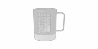 Tasse en PP recyclé et liège naturel durable Manek - face 2