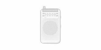 Radio au design vintage avec haut-parleur 3W Jola - Impression Haut