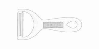 Éplucheur pratique en plastique PP Remia - Marquage Recto