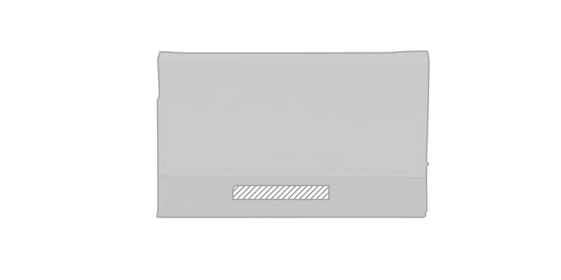 OBG.PUB - Porte-cartes blanc avec miroir en similcuir Sofie - Impression Bas Porte-cartes blanc avec miroir en similcuir Sofie - Impression Bas