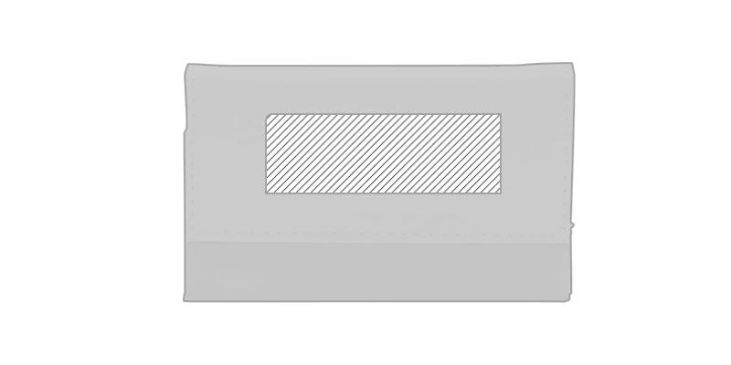 OBG.PUB - Porte-cartes blanc avec miroir en similcuir Sofie - Impression Haut Porte-cartes blanc avec miroir en similcuir Sofie - Impression Haut