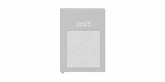 Agenda de format A5 en cuir PU doux Geseme - Marquage Recto