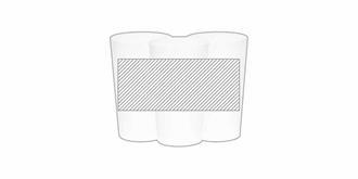 Verre en polypropylène de 330ml durable Raken - Marquage autour