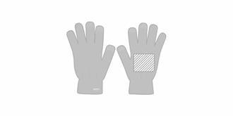 Gant tactile en polyester chaud et doux Minos - Impression Droite