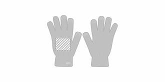 Gant tactile en polyester chaud et doux Minos - Impression Gauche