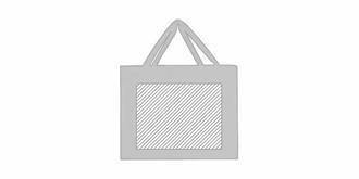 Sac shopping de grande taille en coton recyclé Dup - Marquage Recto