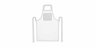 Tablier de cuisine en coton recyclé robuste Nehem - Marquage Recto