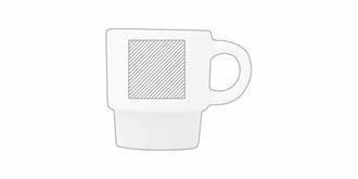 Tasse empilable 130ml avec fond en argile Dimion - Marquage Recto
