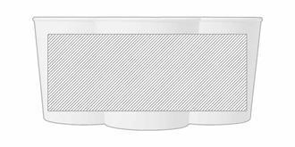 Gobelet 200 ml en canne en plastique PP Roana - Marquage autour