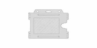 Porte-cartes standard en plastique recyclé Bento - Marquage Verso