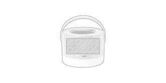 Enceinte Bluetooth compacte en bambou Riotek - Marquage Recto