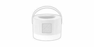 Enceinte Bluetooth compacte en bambou Riotek - Marquage Verso