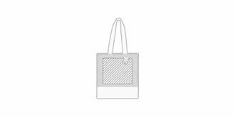 Sac shopping en coton avec finition cousue Jaimel - Marquage Recto