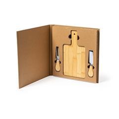 OBG PUB - Set Fromages en bambou et acier inoxydable Fiera