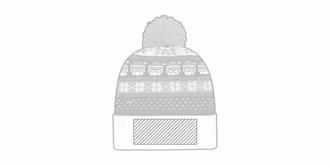 Chapeau de Noël adulte avec lumière LED Mabou - Marquage Recto