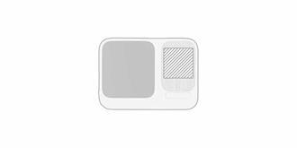 Chargeur sans fil 15W tablette en ABS Aisy - Impression Haut