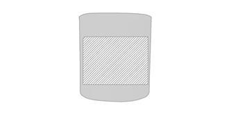 Tasse antibactérienne 350 ml en plastique Plante - Marquage Recto