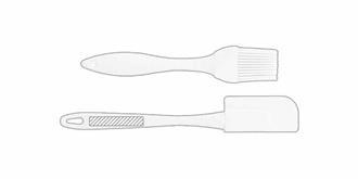 Set de cuisine 3 pièces sous pochette Dousi - Impression sur manche spatule