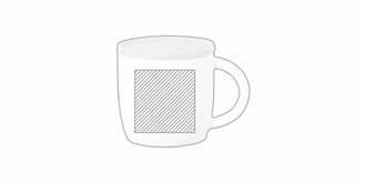 Tasse en céramique avec couvercle 350ml Raissau - Impression Droite