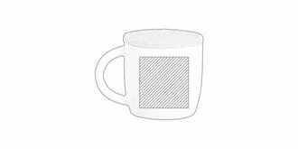 Tasse en céramique avec couvercle 350ml Raissau - Impression Gauche