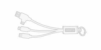 Câble de Charge en bambou et cartons de lait Irano - Marquage Recto