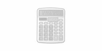 Calculatrice à 12 chiffres en aluminium et ABS Zod - Marquage Recto