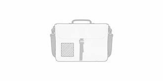 Sacoche avec bandoulière en PU souple Bela - Impression Gauche