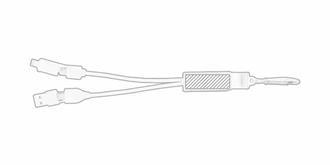 Chargeur USB avec hub en aluminium recyclé Brex - Marquage Recto