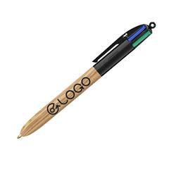 OBG PUB - Stylo BIC 4 couleurs corps effet bois Woody
