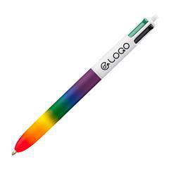 OBG PUB - Stylo BIC 4 Couleurs avec lanyard durable Jallo