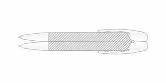 Stylo BIC à bille avec clip en matière recyclé Sic - Marquage autour