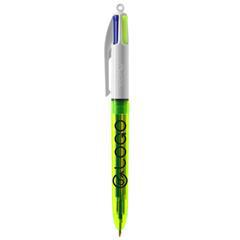 OBG PUB - Stylo à bille BIC 4 Couleurs Fluorescent Biligum