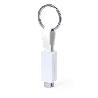OBG PUB - Chargeur porte-clés USB Type C 65W durable Bekast Blanc Chargeur porte-clés USB Type C 65W durable Bekast Blanc