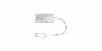 Port USB 2.0 au design distinctif transparent Hize - Marquage Recto