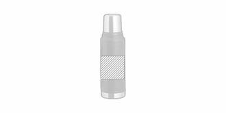 Thermos pratique en acier inoxydable 1L Synoria - A l'avant