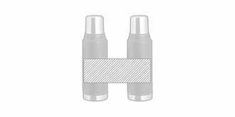 Thermos pratique en acier inoxydable 1L Synoria - Marquage autour