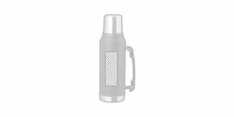 Thermos pratique en acier inoxydable 1L Synoria - Marquage Verso