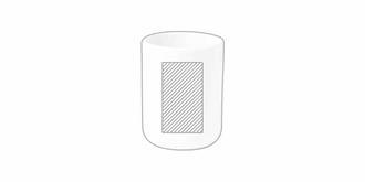 Mug en céramique avec finition brillante Robilio - A l'avant