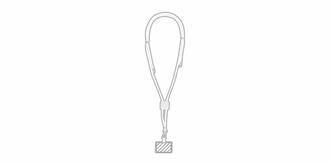 Lanyard en coton ajustable pour smartphone Lolly - Marquage Recto