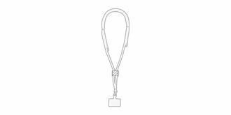 Lanyard en coton ajustable pour smartphone Lolly - Impression Haut