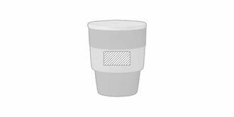 Gobelet simple paroi en PP et liège 300ml Soyde - Marquage Recto