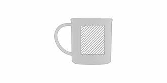 Mug vintage réutilisable 300ml en PP Nojria - Impression Droite