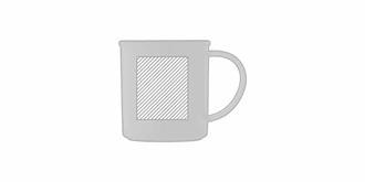 Mug vintage réutilisable 300ml en PP Nojria - Impression Gauche
