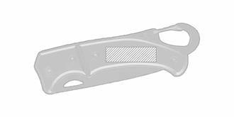 Couteau pliable en alu avec mousqueton Titan - face 1