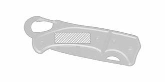 Couteau pliable en alu avec mousqueton Titan - face 2