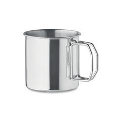 OBG PUB - Mug en acier inox 330 ml avec poignée pliable Guns