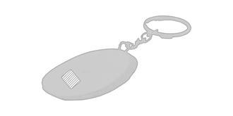 Porte-Clés en Bois moderne Skelton - Marquage Recto