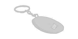 Porte-Clés en Bois moderne Skelton - Marquage Verso